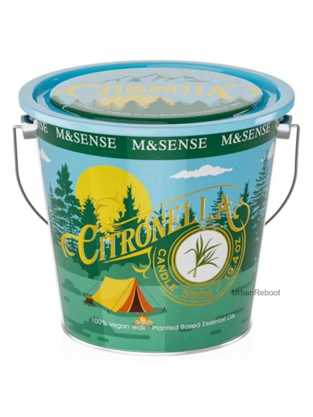 Citronella Candles Outdoor 19.4oz Lemongrass Scented Soy Wax Jar Candle